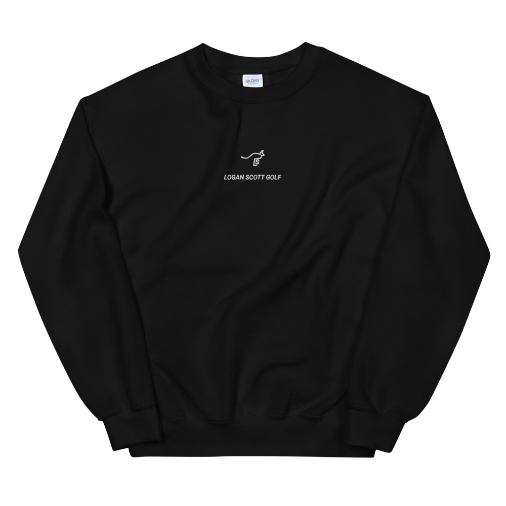 Center Logo Embroidered Sweatshirt - Black - Logan Scott Golf